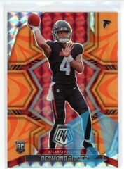 2022 Panini Mosaic #303 Desmond Ridder Rookie Reactive Orange Falcons